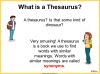 Using a Thesaurus Teaching Resources (slide 3/10)